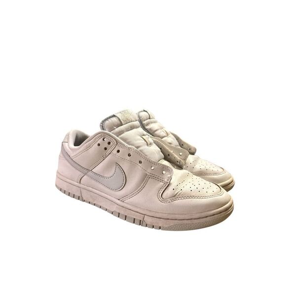 Nike Dunk Low Retro Shoes Mens SZ 8 White/Pure Platinum DV0831-101 Used No Box - Picture 1 of 8